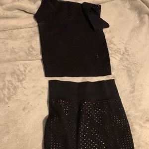Two piece crop top/skirt
